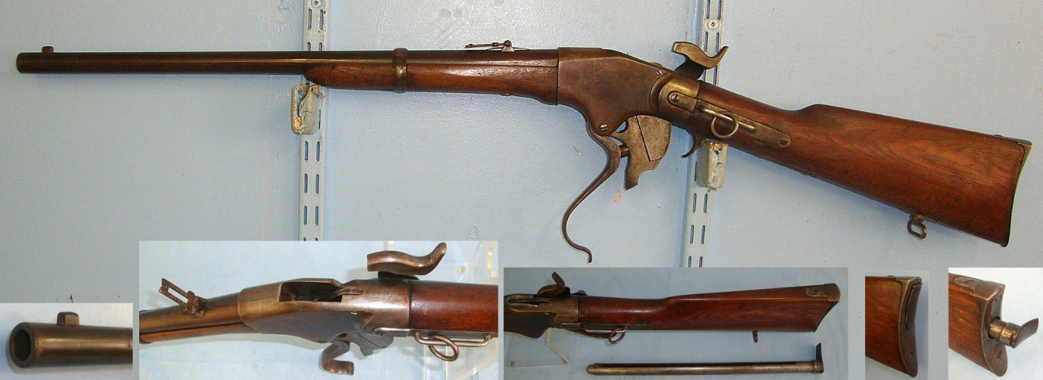  RARE**1863 - 1865 American Civil War U.S Army Model 1860 Spencer Repeating Rifle Company .52 Rim Fire Obsolete Calibre Repeating Rifle / Carbine With 7 Shot Tubular Magazine. Sn 23394 spencer Lever Action Obsolete Rifle