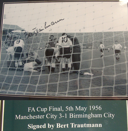 BERT TRAUTMAN GOALKEEPER EX WW2 GERMAN POW & OTHER MANCHESTER CITY FOOTBALL CLUB LEGENDS CONNECTIONS**Large Framed Collection Of 3 Original Photographs Of Manchester City Players In Iconic Sporting Moments Of Football History, Each Player Signed BERT TRAUTMAN GOALKEEPER EX WW2 GERMAN POW & OTHER MANCHESTER CITY FOOTBALL CLUB LEGENDS CONNECTIONS**Large Framed Collection Of 3 Original Photographs Of Manchester City Players In Iconic Sporting Moments Of Football History, Each Player Signed Other Accessory