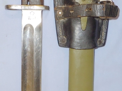 Poland 1929 Pattern Bayonet Scabbard and Frog Produced by Arms Factory in Radom. 2239:7. Bayonet