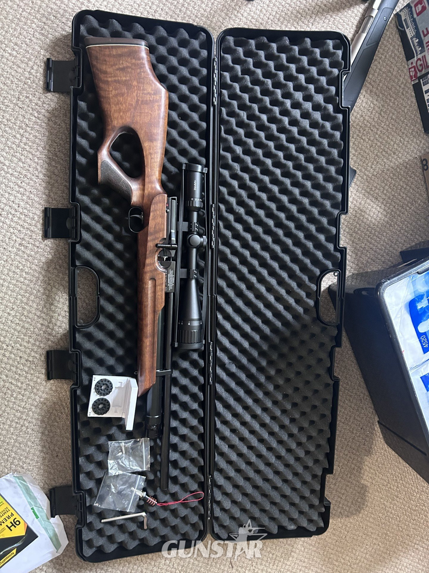 Weihrauch HW100T with a Hawke Vantage 6-24 x 50 Scope .177 - {CATEGORY} in 