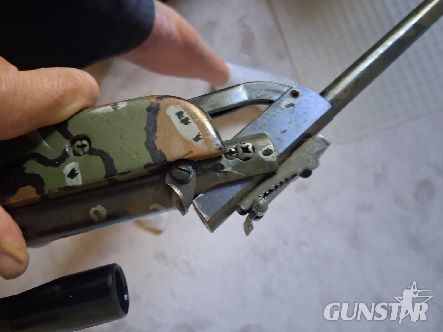 Unknown Camoflage rifle with scope  .22 - {CATEGORY} in 