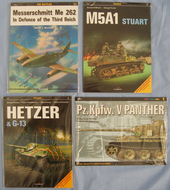A Brand New Set of Four Books for Modellers & Researchers Covering ‘PZ.Kpfw. V Panther, Hetzer & G-13, M5A1 Stuart Tanks and also the Messerschmitt Me 262. BO 424 A Brand New Set of Four Books for Modellers & Researchers Covering ‘PZ.Kpfw. V Panther, Hetzer & G-13, M5A1 Stuart Tanks and also the Messerschmitt Me 262. BO 424 Other Accessory