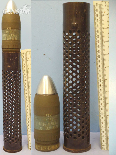  DEACTIVATED INERT. Unfired American 57mm M18 Recoilless Rifle HE (High Explosive) Inert Drill Round. - O 1845 DEACTIVATED INERT. Unfired American 57mm M18 Recoilless Rifle HE (High Explosive) Inert Drill Round. - O 1845  Other Ammunition
