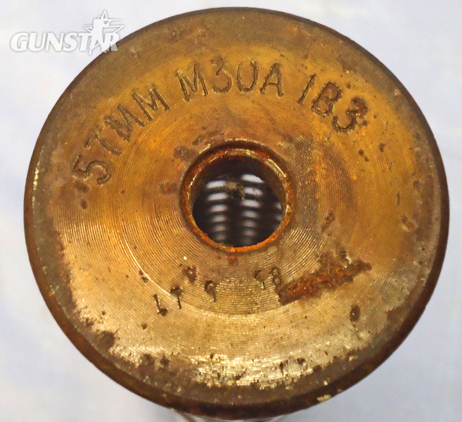 DEACTIVATED INERT. Unfired American 57mm M18 Recoilless Rifle HE (High Explosive) Inert Drill Round. - O 1845 DEACTIVATED INERT. Unfired American 57mm M18 Recoilless Rifle HE (High Explosive) Inert Drill Round. - O 1845  Other Ammunition 