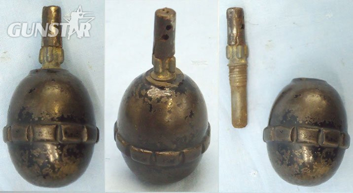 INERT DEACTIVATED. German WW1 Model 17 Eierhandgranate (egg hand grenade). Sn - 21642 INERT DEACTIVATED. German WW1 Model 17 Eierhandgranate (egg hand grenade). Sn - 21642  Other Ammunition in 
