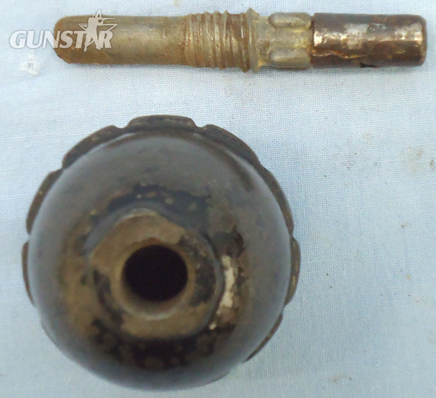  INERT DEACTIVATED. German WW1 Model 17 Eierhandgranate (egg hand grenade). Sn - 21642 INERT DEACTIVATED. German WW1 Model 17 Eierhandgranate (egg hand grenade). Sn - 21642  Other Ammunition