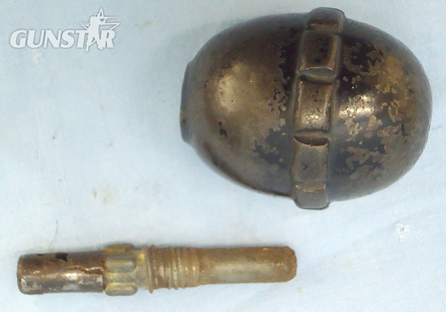 INERT DEACTIVATED. German WW1 Model 17 Eierhandgranate (egg hand grenade). Sn - 21642 INERT DEACTIVATED. German WW1 Model 17 Eierhandgranate (egg hand grenade). Sn - 21642  Other Ammunition 