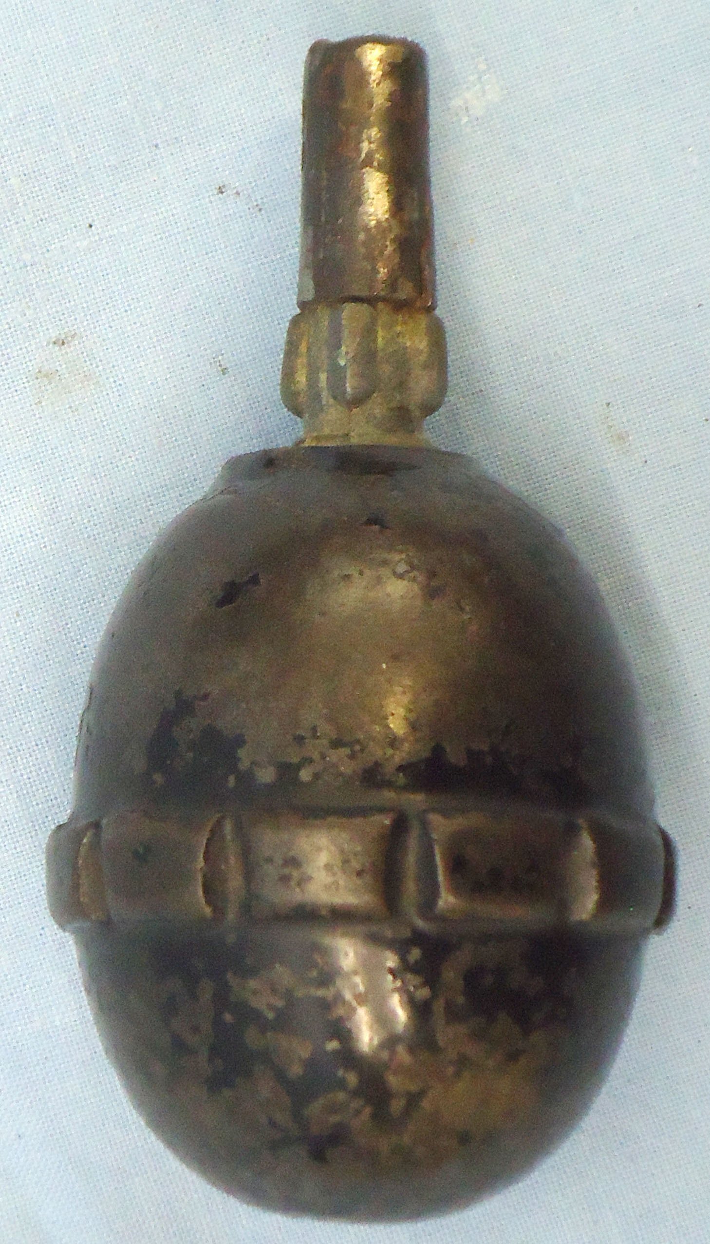 INERT DEACTIVATED. German WW1 Model 17 Eierhandgranate (egg hand grenade). Sn - 21642 INERT DEACTIVATED. German WW1 Model 17 Eierhandgranate (egg hand grenade). Sn - 21642  Other Ammunition - {CATEGORY}
