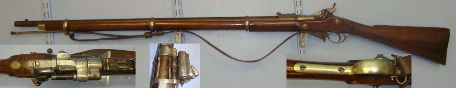  London Small Arms With Chained Nipple Protector, Sling & 1 x Inert Deactivated Round. Sn 21977:4 Single Shot .577 Snider Rifle