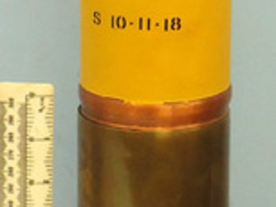 INERT DEACTIVATED. WW1 Unfired British 18 Pdr High Explosive Round Manufactured  INERT DEACTIVATED. WW1 Unfired British 18 Pdr High Explosive Round Manufactured  Antique & Militaria