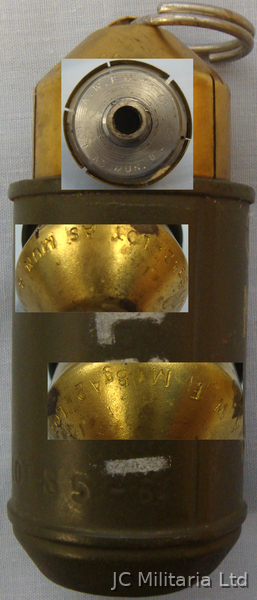*Inert* Belgian ‘M62BG’ Offensive Grenade with Fuse. 18954:1. *Inert* Belgian ‘M62BG’ Offensive Grenade with Fuse. 18954:1.  Other Ammunition