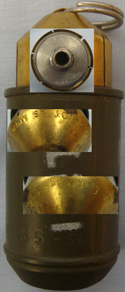 *Inert* Belgian ‘M62BG’ Offensive Grenade with Fuse. 18954:1. *Inert* Belgian ‘M62BG’ Offensive Grenade with Fuse. 18954:1.  Other Ammunition