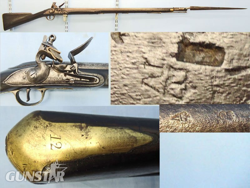 Reynolds India Pattern Brown Bess .750 Antique Musket by Reynolds and Bayonet. Sn - 22613 Muzzleloader .75 Cal Muzzleloader Rifle in 