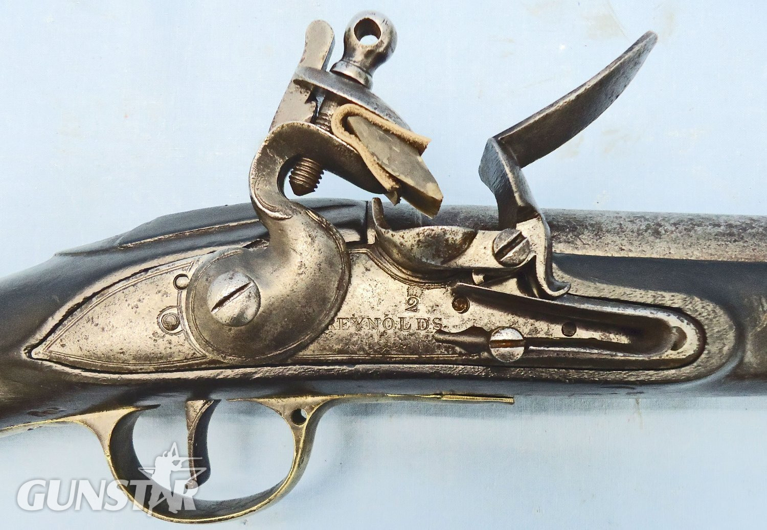 Reynolds India Pattern Brown Bess .750 Antique Musket by Reynolds and Bayonet. Sn - 22613 Muzzleloader .75 Cal Muzzleloader Rifle 
