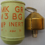 **Inert** Belgian ‘M3BG’ Smoke Grenade and Fuse. 18954:2. **Inert** Belgian ‘M3BG’ Smoke Grenade and Fuse. 18954:2.  Other