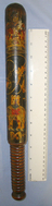 English Georgian ‘Elephant & Castle’ (London) Ebonised Wood Baluster Tipstaff / Truncheon With Hand Painted Decoration Crown GR Royal Cypher & Elephant and Castle (Howdah) Devices  Antique & Militaria