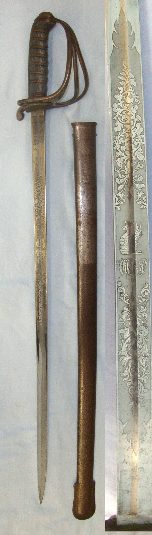  British Officer’s Private Purchase Short Sword Hanger Sidearm With 1821 Pattern Light Cavalry / Mounted Artillery Hilt, & Quality Etched Blade By Firmin & Sons London To The Middlesex Volunteer Artillery & Scabbard. Sn 22645:8 Sword