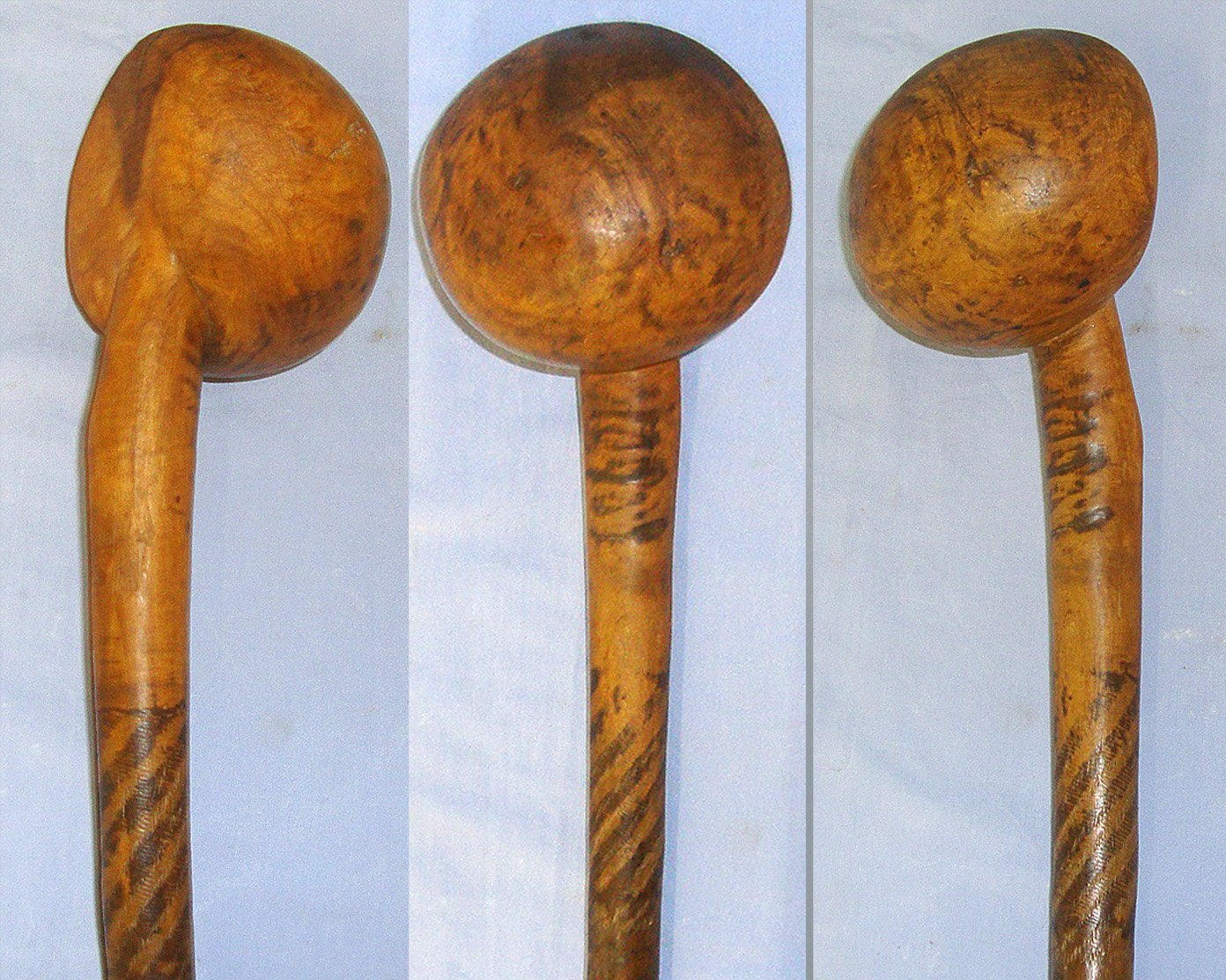 Victorian Era Zulu Warrior’ Large Root Ball Knobkerrie / Knobkerry Tropical Hard Wood Fighting War Club. W 672  Antique & Militaria
