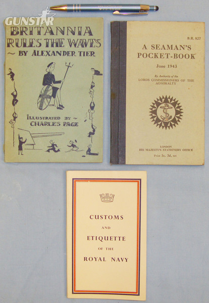 A Rare Set of Three WWII Royal Navy Related Pocket Books. BO 447. A Rare Set of Three WWII Royal Navy Related Pocket Books. BO 447. Other Accessory in 