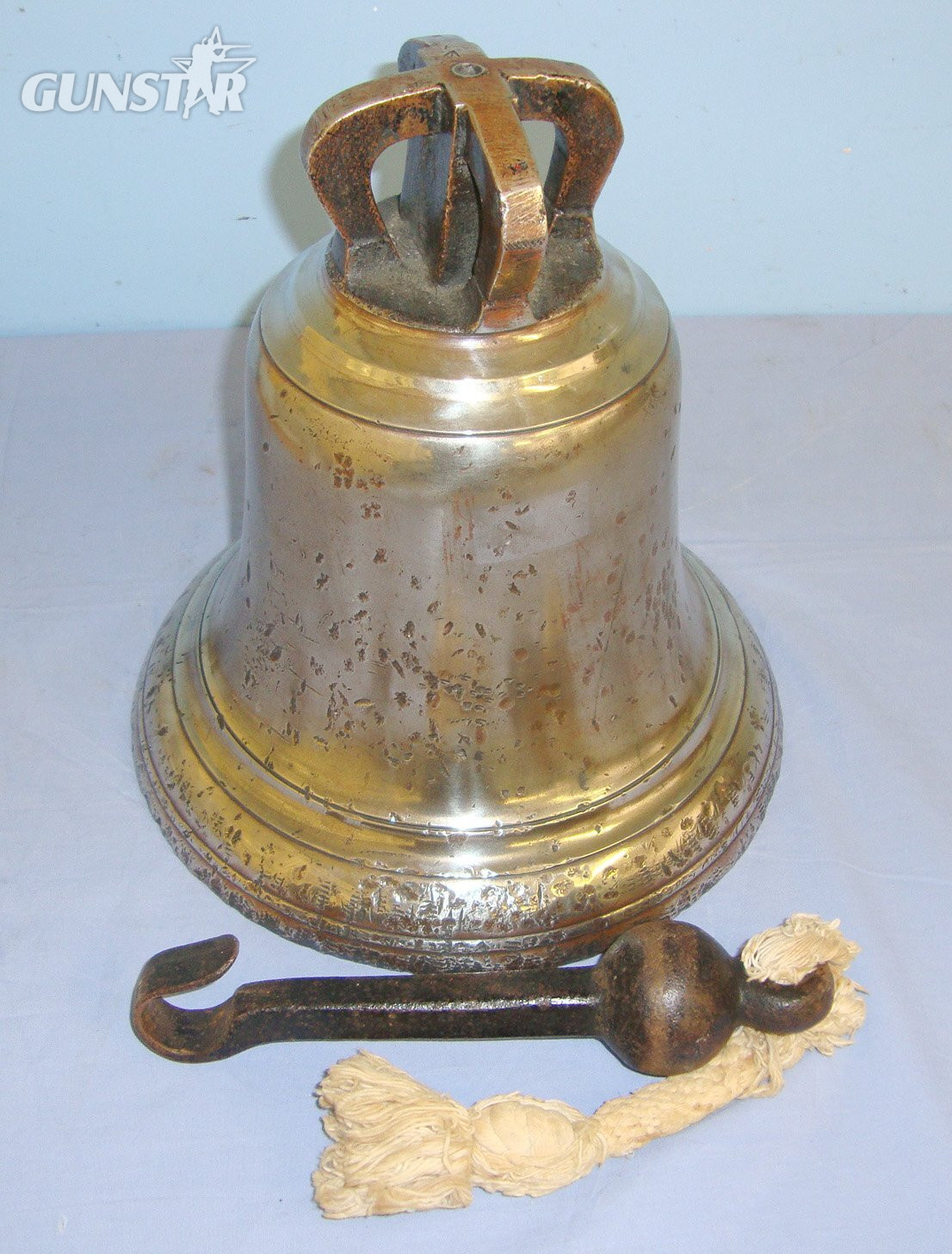  RARE**WW2 1942 King’s Crown Air Ministry & WD Marked Nickel Plated Brass RAF Airfield Scramble Bell  By ‘ST’. Sn 20085 Antique & Militaria