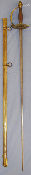 Rare* c1800 French Infantry Guard’s Sword and Brass Scabbard. ED 2628. Sword in 