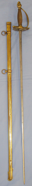  Rare* c1800 French Infantry Guard’s Sword and Brass Scabbard. ED 2628. Sword