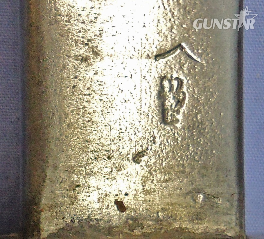 {CATEGORY} - British, Scarce, 1943 Dated, Lanchester S.M.G. Bayonet and Scabbard. BAYO 445. Bayonet in 
