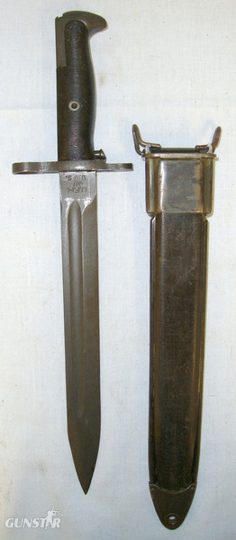 WW2 US Army UFH (Union Fork and Hoe Company) M1 Short Bayonet & Scabbard For The M1 Garand Rifle Bayonet in 