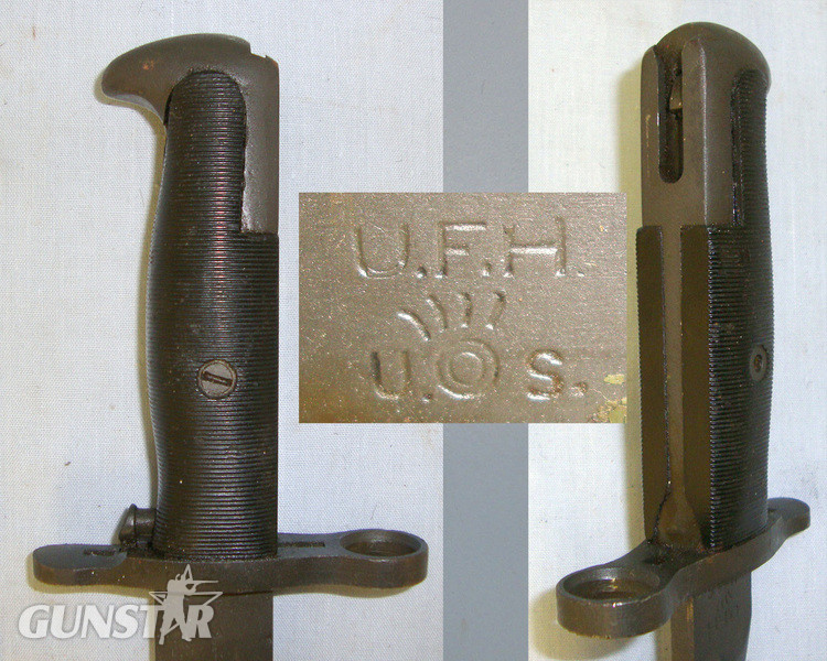 WW2 US Army UFH (Union Fork and Hoe Company) M1 Short Bayonet & Scabbard For The M1 Garand Rifle Bayonet