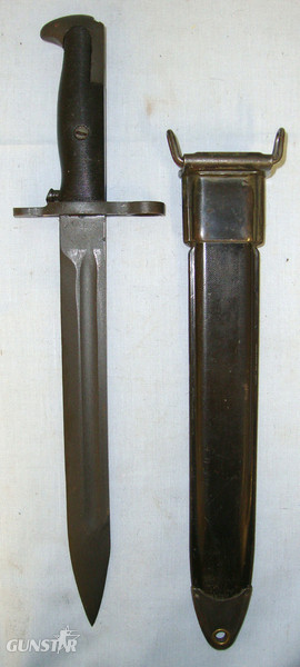  WW2 US Army UFH (Union Fork and Hoe Company) M1 Short Bayonet & Scabbard For The M1 Garand Rifle Bayonet