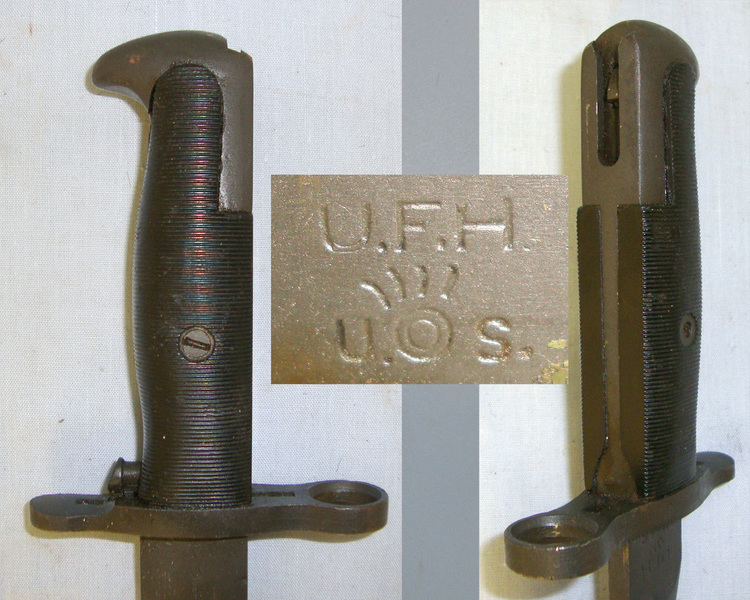 WW2 US Army UFH (Union Fork and Hoe Company) M1 Short Bayonet & Scabbard For The M1 Garand Rifle Bayonet