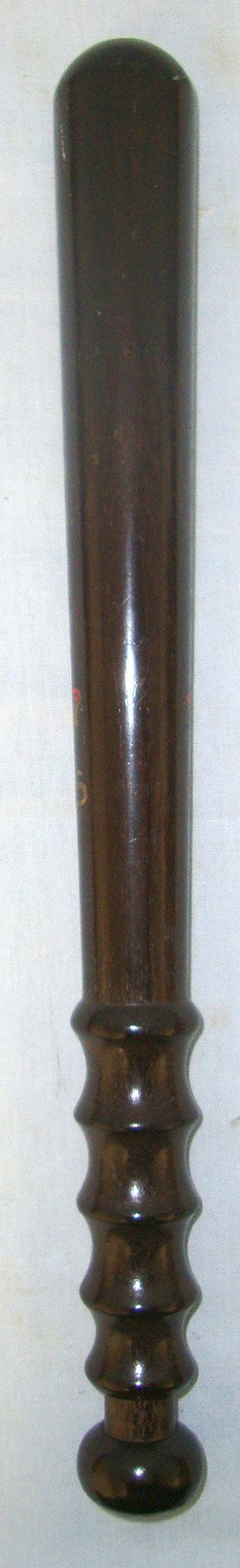  MINT**WW2 1938-1945 Dated, Polychrome Decorated Rochdale Special Constabulary Lignum Vitae Tropical Hard Wood Presentation Police Truncheon. Sn 22194  Antique & Militaria
