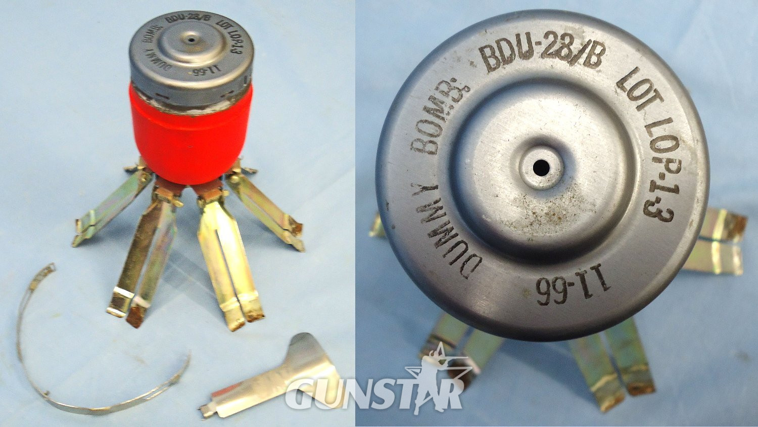 INERT DEACTIVATED. American, Vietnam War Period, 1966 Dated, BDU-28/B DRILL cluster bomblet. O 2218 INERT DEACTIVATED. American, Vietnam War Period, 1966 Dated, BDU-28/B DRILL cluster bomblet. O 2218 Various Other Ammunition in 