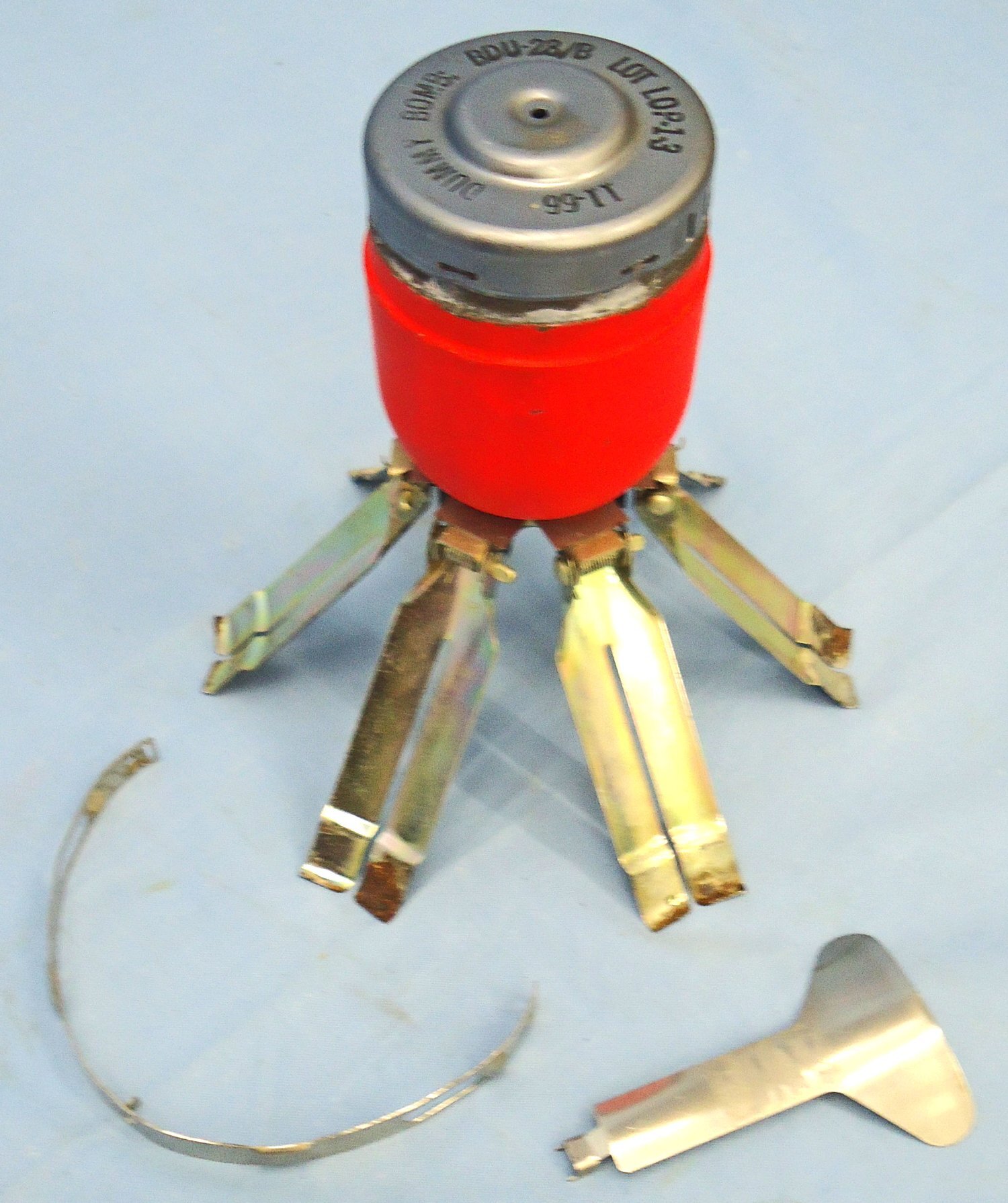  INERT DEACTIVATED. American, Vietnam War Period, 1966 Dated, BDU-28/B DRILL cluster bomblet. O 2218 INERT DEACTIVATED. American, Vietnam War Period, 1966 Dated, BDU-28/B DRILL cluster bomblet. O 2218 Various Other Ammunition