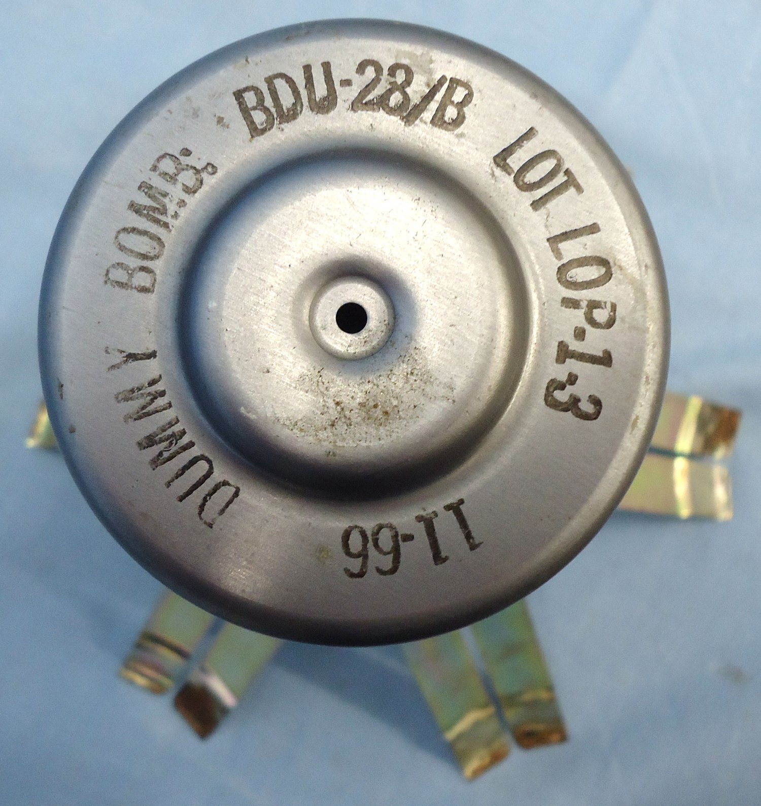 INERT DEACTIVATED. American, Vietnam War Period, 1966 Dated, BDU-28/B DRILL cluster bomblet. O 2218 INERT DEACTIVATED. American, Vietnam War Period, 1966 Dated, BDU-28/B DRILL cluster bomblet. O 2218 Various Other Ammunition - {CATEGORY} in 