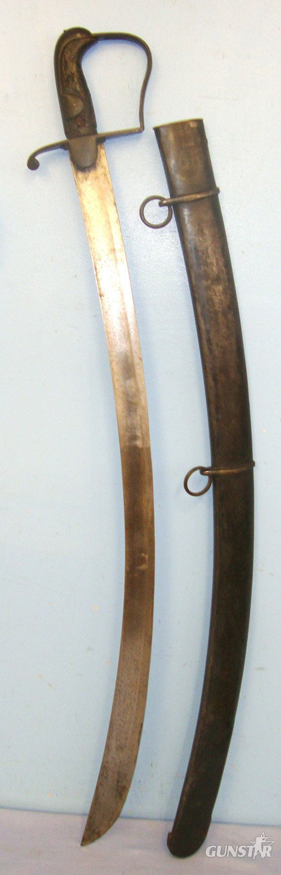  AS FOUND**NAPOLEONIC WARS ERA** British WD 1796 Pattern Cavalry Trooper’s Sabre By Osborn Birmingham & Scabbard Regiment Marked ‘B’ (Squadron?). Sn 21843 Sword