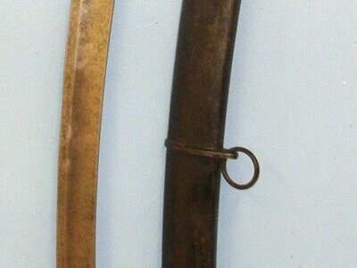AS FOUND**NAPOLEONIC WARS ERA** British WD 1796 Pattern Cavalry Trooper’s Sabre By Osborn Birmingham & Scabbard Regiment Marked ‘B’ (Squadron?). Sn 21843 Sword