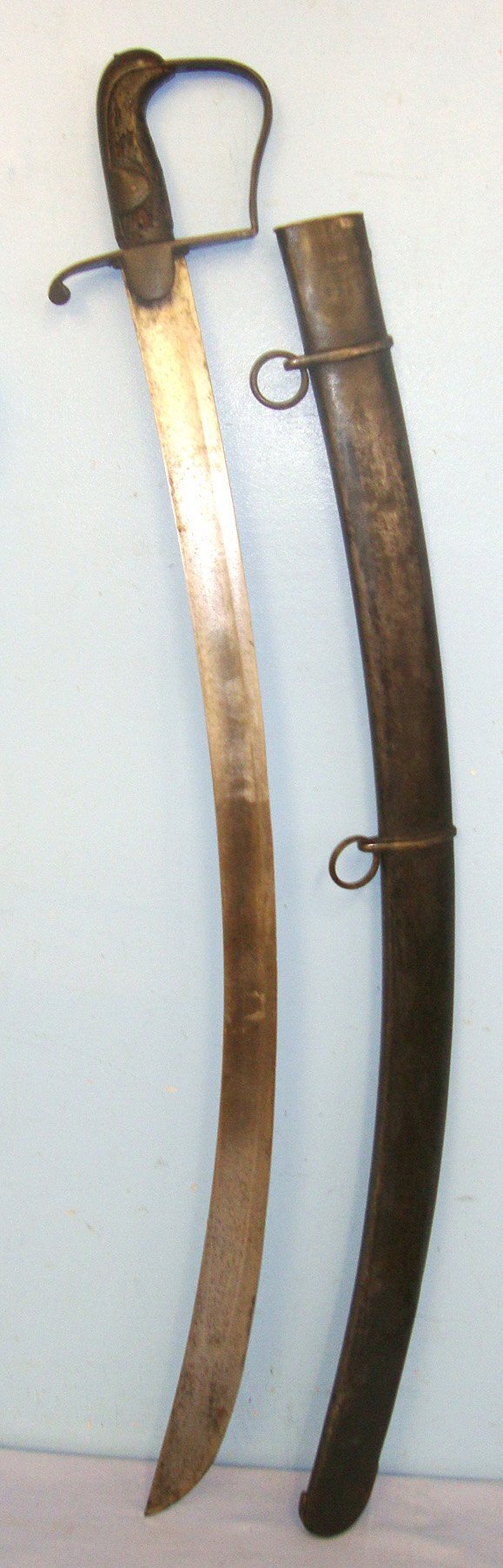  AS FOUND**NAPOLEONIC WARS ERA** British WD 1796 Pattern Cavalry Trooper’s Sabre By Osborn Birmingham & Scabbard Regiment Marked ‘B’ (Squadron?). Sn 21843 Sword