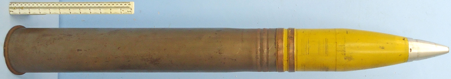 INERT DEACTIVATED. WW2 Kriegsmarine 105mm High Explosive (HE) Round For The 105mm (105x658R) SK C/32 Naval Gun. - O 2162 INERT DEACTIVATED. WW2 Kriegsmarine 105mm High Explosive (HE) Round For The 105mm (105x658R) SK C/32 Naval Gun. - O 2162  Other Ammunition - {CATEGORY} in 