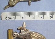 MINIATURE**EXPERTLY CRAFTED**Austrian Late 19th Century Break Action Pin Fire Metal Pistol With Wild Boar In The Field Decorated German Silver Grips. Sn 23564:1 pin fire miniature Obsolete Single Shot