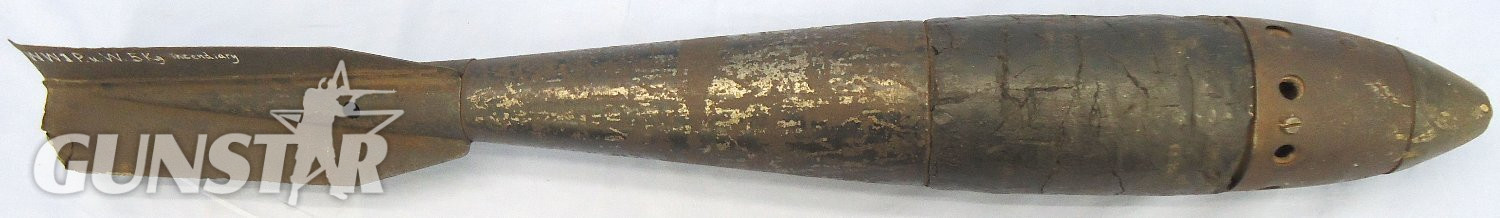 INERT DEACTIVATED. WW1, Rare, German, 12.5kg P.u.W (Prufanstalt und Werft der Fliergertruppe) Incendiary Bomb. Sn 23465 INERT DEACTIVATED. WW1, Rare, German, 12.5kg P.u.W (Prufanstalt und Werft der Fliergertruppe) Incendiary Bomb. Sn 23465 Various Other Ammunition - {CATEGORY} in 
