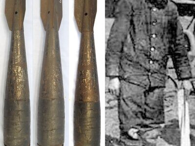 INERT DEACTIVATED. WW1, Rare, German, 12.5kg P.u.W (Prufanstalt und Werft der Fliergertruppe) Incendiary Bomb. Sn 23465 INERT DEACTIVATED. WW1, Rare, German, 12.5kg P.u.W (Prufanstalt und Werft der Fliergertruppe) Incendiary Bomb. Sn 23465 Various Other Ammunition