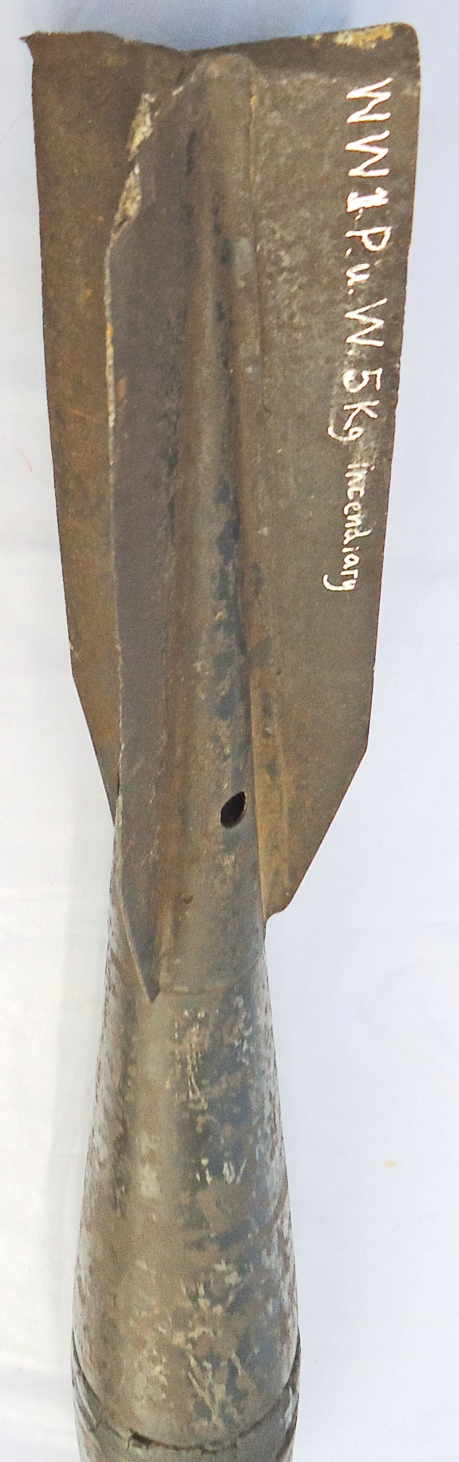 {CATEGORY} - INERT DEACTIVATED. WW1, Rare, German, 12.5kg P.u.W (Prufanstalt und Werft der Fliergertruppe) Incendiary Bomb. Sn 23465 INERT DEACTIVATED. WW1, Rare, German, 12.5kg P.u.W (Prufanstalt und Werft der Fliergertruppe) Incendiary Bomb. Sn 23465 Various Other Ammunition