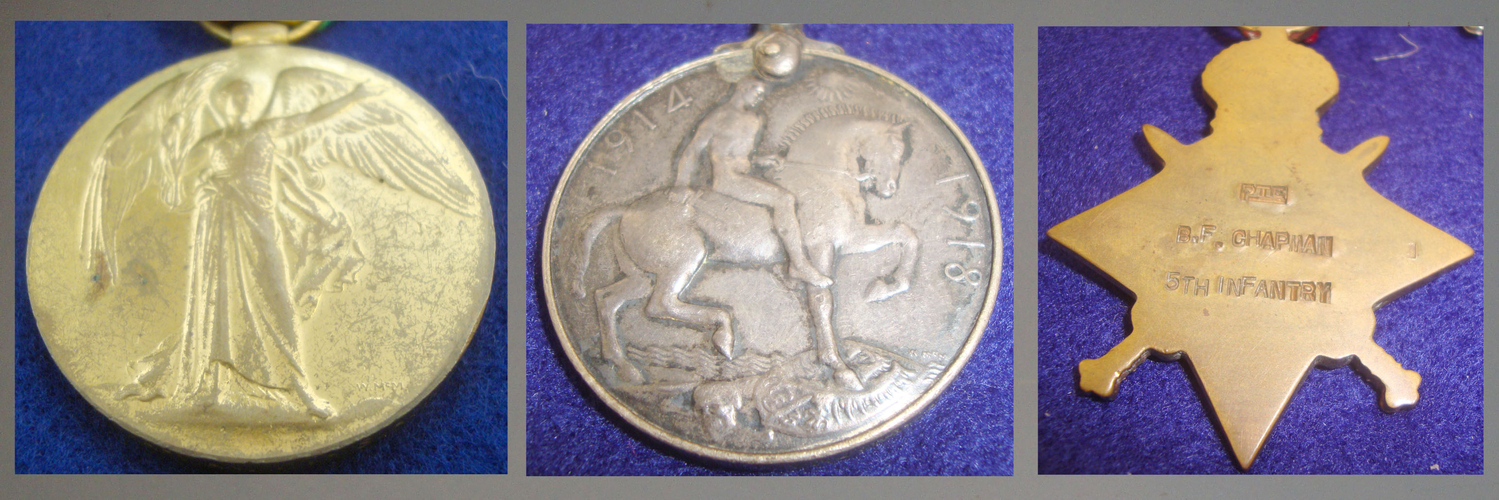 Bi-lingual WW1 Trio to Cpl B.E. Chapman 11th South African Infantry - Rand Light Infantry. Sn 7774. Bi-lingual WW1 Trio to Cpl B.E. Chapman 11th South African Infantry - Rand Light Infantry. Sn 7774. Antique & Militaria