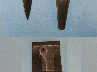 RARE**1889 Dated Boer War Era British WD 3 Rivet, 1st Type, 1st Pattern, P.1888 Lee Metford Bayonet, Scabbard & Leather Frog. Sn 23305  Bayonet