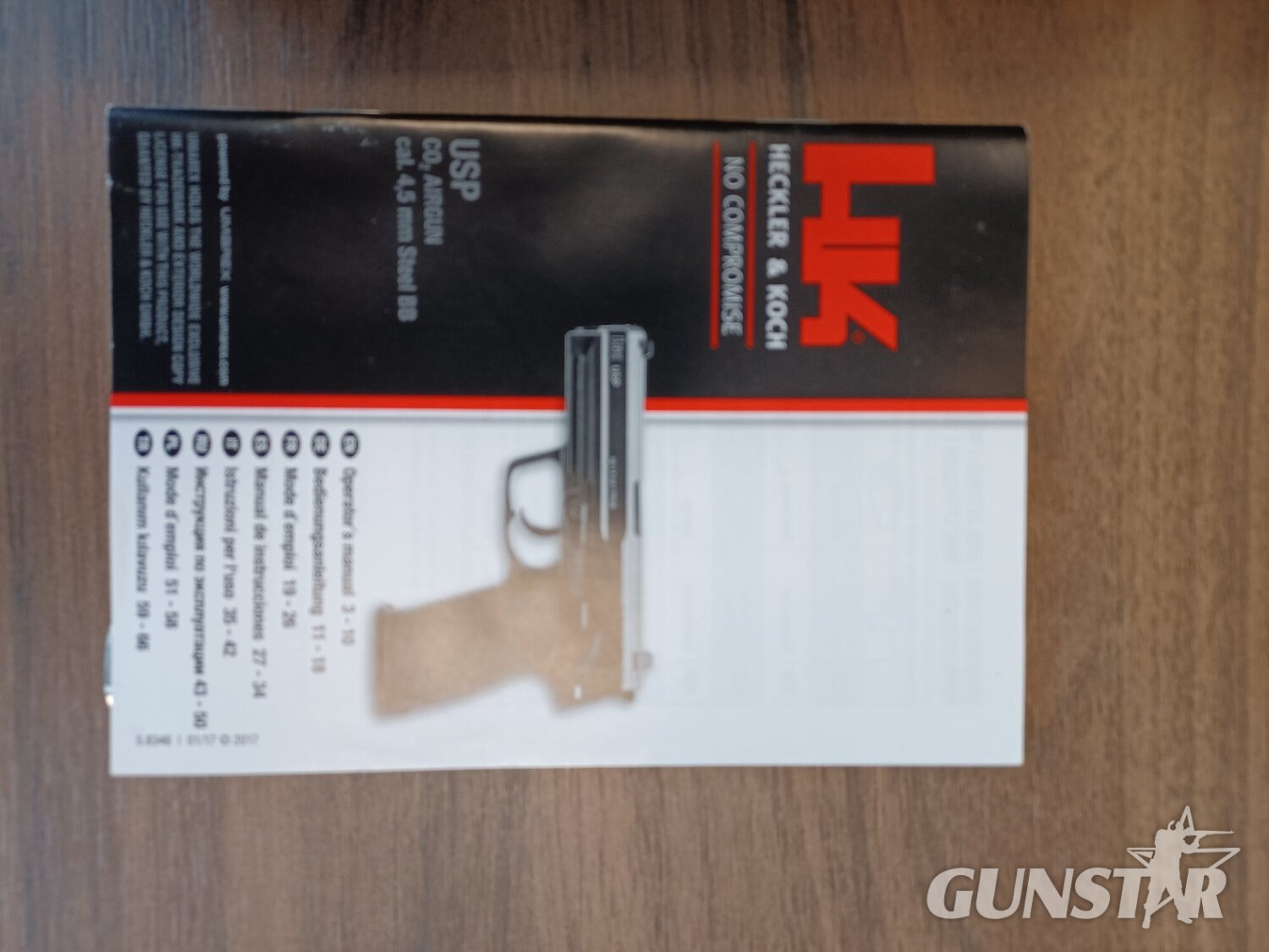 Umarex H&K USP CO₂ Airgun Manufacturer: Umarex, licensed by Heckler & Koch Calibre: 4.5 mm / .177 Ammunition: Steel BB Power source: 12 g CO₂ Magazine: 16-round .17 - {CATEGORY} in 