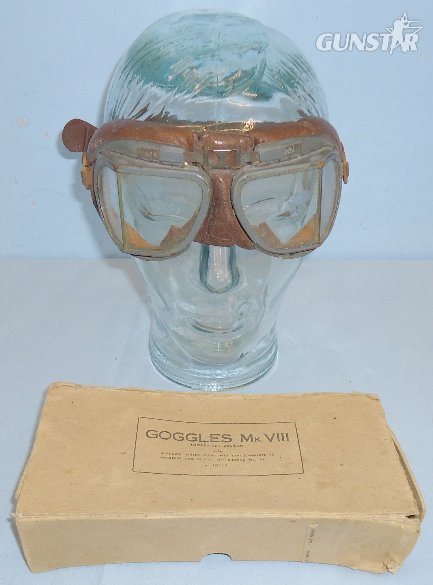 Original/Boxed/Un-Issued WWII RAF MK VIII Flying Goggles. 22521. Original/Boxed/Un-Issued WWII RAF MK VIII Flying Goggles. 22521.  Antique & Militaria in 