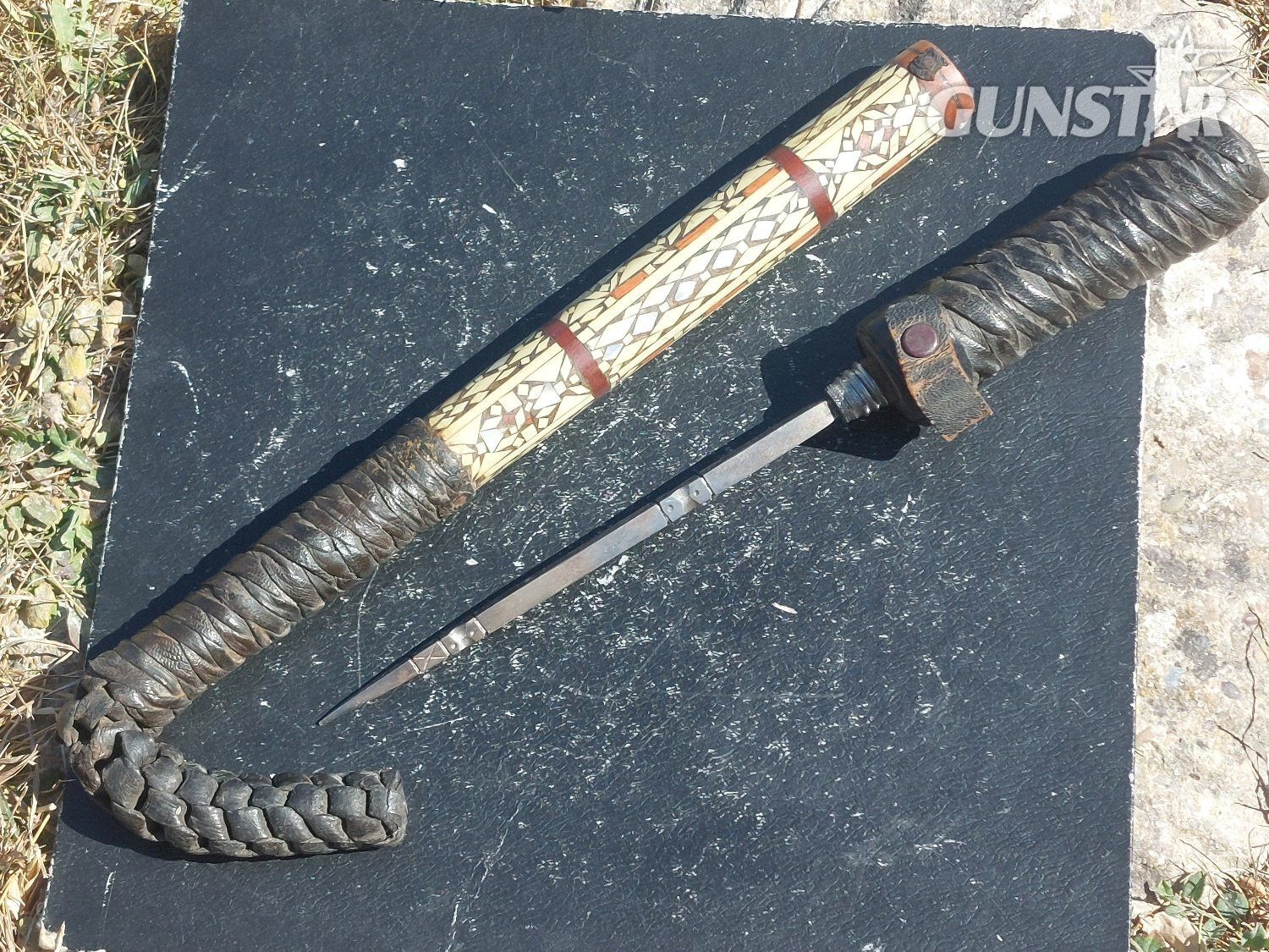 NORTH AFRICAN, ARABIAN CAMEL WHIP STILETTO DAGGER  Other Blade in 