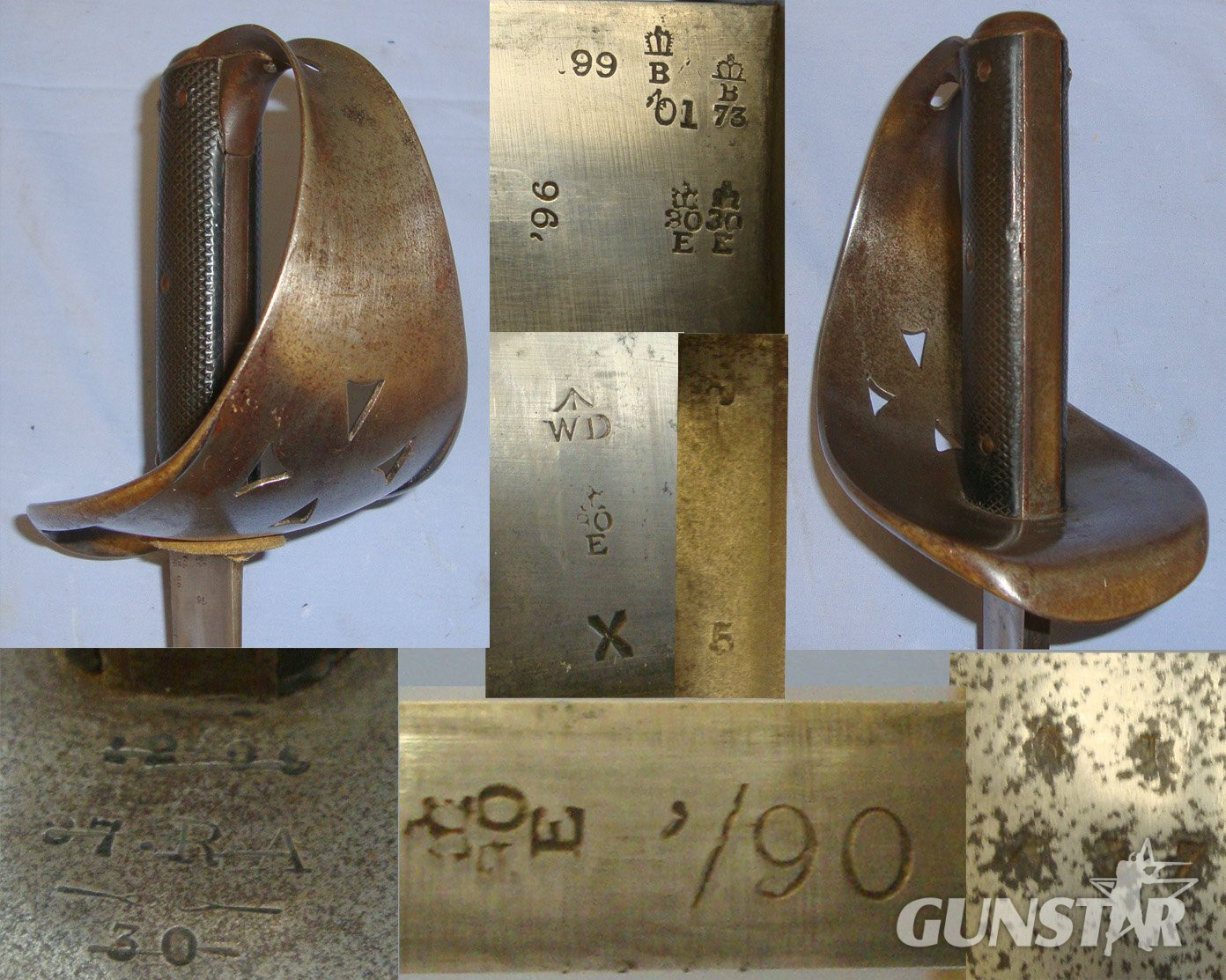 Boer War Era 1890-1901 Dated British WD 1885 Pattern Cavalry Troopers Sword Regiment Marked ‘RA’ To The Royal Artillery. Sn 21412:1 Sword