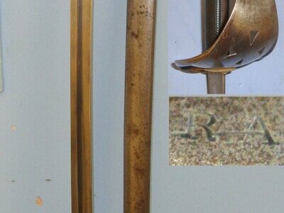 Boer War Era 1890-1901 Dated British WD 1885 Pattern Cavalry Troopers Sword Regiment Marked ‘RA’ To The Royal Artillery. Sn 21412:1 Sword